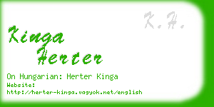 kinga herter business card